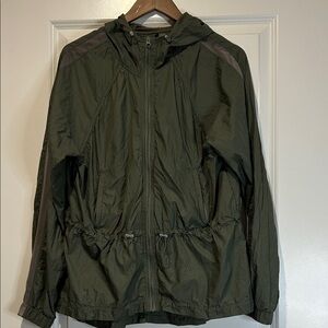 Zella Fresh Air Hooded Nylon Jacket with a drawstring wais